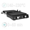 Grill elektryczny TEESA , panini grill , opiekacz, 3 pozycje , wyjmowane wkłady, 2000W