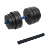 Hantel bitumiczny regulowany z łącznikiem 1x20kg, REBEL ACTIVE