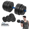 Hantel bitumiczny regulowany z łącznikiem 1x20kg, REBEL ACTIVE