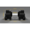 Hantel żeliwny regulowany automat 24 kg, skok co 1kg, REBEL ACTIVE