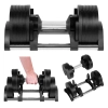 Hantel żeliwny regulowany automat 24 kg, skok co 2kg, REBEL ACTIVE