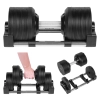 Hantel żeliwny regulowany automat 36 kg, skok co 1kg, REBEL ACTIVE