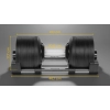 Hantel żeliwny regulowany automat 36 kg, skok co 1kg, REBEL ACTIVE