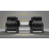 Hantel żeliwny regulowany automat 36 kg, skok co 2kg, REBEL ACTIVE