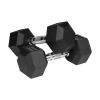 Hantle żeliwne gumowane HEX 2x7.5 kg REBEL ACTIVE