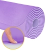 Mata gimnastyczna do ćwiczeń joga, pilates, fitness, 183x61cm, grubość 1cm, materiał TPE, fioletowa, REBEL ACTIVE