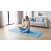 Mata gimnastyczna do ćwiczeń joga, pilates, fitness, 183x61cm, grubość 1cm, materiał TPE, niebieska, REBEL ACTIVE