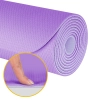 Mata gimnastyczna do ćwiczeń joga, pilates, fitness, 183x61cm, grubość 4mm, materiał TPE, fioletowa, REBEL ACTIVE