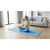 Mata gimnastyczna do ćwiczeń joga, pilates, fitness, 183x61cm, grubość 4mm, materiał TPE, niebieska, REBEL ACTIVE