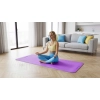 Mata gimnastyczna do ćwiczeń joga, pilates, fitness, 183x61cm, grubość 6mm, materiał TPE, fioletowa, REBEL ACTIVE