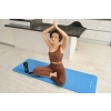 Mata gimnastyczna do ćwiczeń joga, pilates, fitness, 183x61cm, grubość 6mm, materiał TPE, niebieska, REBEL ACTIVE