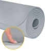 Mata gimnastyczna do ćwiczeń joga, pilates, fitness, 200x115cm, grubość 1cm, materiał TPE, szara, REBEL ACTIVE
