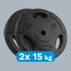 Obciążenie bitumiczne zestaw 2x15kg, otwór 31mm, talerz z uchwytami, REBEL ACTIVE