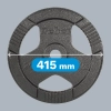 Obciążenie żeliwne olimpijskie 20kg, otwór 51mm, talerz z uchwytami, REBEL ACTIVE