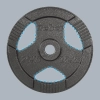Obciążenie żeliwne olimpijskie 25kg, otwór 51mm, talerz z uchwytami, REBEL ACTIVE