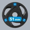 Obciążenie żeliwne olimpijskie gumowane zestaw 2x10kg, otwór 51mm , REBEL ACTIVE