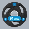 Obciążenie żeliwne olimpijskie gumowane zestaw 4x2.5kg, otwór 51mm , REBEL ACTIVE