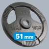 Obciążenie żeliwne olimpijskie zestaw 2x15kg, otwór 51mm, talerz z uchwytami, REBEL ACTIVE