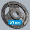 Obciążenie żeliwne olimpijskie zestaw 4x2.5kg, otwór 51mm, talerz z uchwytami, REBEL ACTIVE