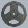 Obciążenie żeliwne zestaw 2x10kg, otwór 31mm, talerz z uchwytami, REBEL ACTIVE