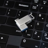 Pendrive Goodram USB + USB C 64GB srebrny