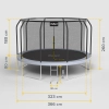 Trampolina Rebel Active PRO 12ft/366 cm, siatka, drabinka