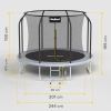 Trampolina Rebel Active PRO 8ft/244 cm, siatka, drabinka