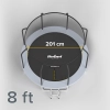 Trampolina Rebel Active PRO 8ft/244 cm, siatka, drabinka
