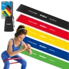 Zestaw gum do ćwiczeń lateksowy - Mini Band L, 2.3-18.2 kg, 5 gum, kolorowy,  REBEL ACTIVE