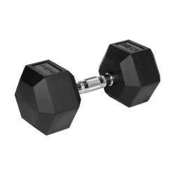 Hantel żeliwny gumowany HEX 17,5 kg REBEL ACTIVE Hantel żeliwny gumowany HEX 17,5 kg REBEL ACTIVE