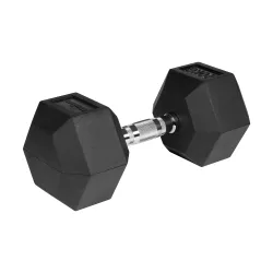 Hantel żeliwny gumowany HEX 20 kg REBEL ACTIVE Hantel żeliwny gumowany HEX 20 kg REBEL ACTIVE