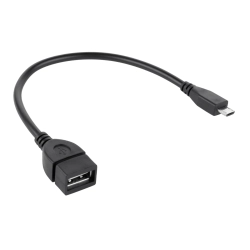 Kabel USB gniazdo A - wtyk micro USB 15cm OTG