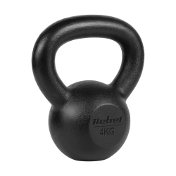 Kettlebell żeliwny 4kg, REBEL ACTIVE Kettlebell żeliwny 4kg, REBEL ACTIVE