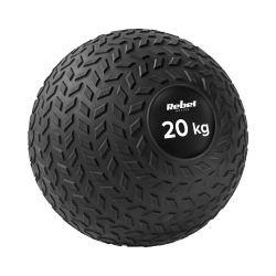 Mała piłka lekarska do ćwiczeń rehabilitacyjna Slam Ball 23cm 20kg, REBEL ACTIVE Mała piłka lekarska do ćwiczeń rehabilitacyjna Slam Ball 23cm 20kg, REBEL ACTIVE