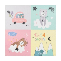 Mata edukacyjna dla dzieci, puzzle 120 x 120 cm, misie Mata edukacyjna dla dzieci, puzzle 120 x 120 cm, misie