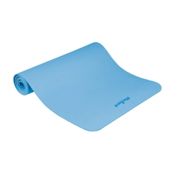 Mata gimnastyczna do ćwiczeń joga, pilates, fitness, 183x61cm, grubość 1cm, materiał TPE, niebieska, REBEL ACTIVE