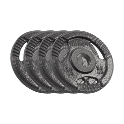 Obciążenie żeliwne olimpijskie zestaw 4x2.5kg, otwór 51mm, talerz z uchwytami, REBEL ACTIVE
