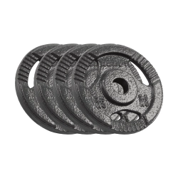 Obciążenie żeliwne zestaw 4x2.5kg, otwór 31mm, talerz z uchwytami, REBEL ACTIVE