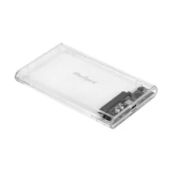 Obudowa dysku 2,5" SATA USB C 3.1 Rebel przeźroczysta Obudowa dysku 2,5" SATA USB C 3.1 Rebel przeźroczysta