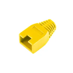 Osłona gumowa wtyku 8p8c RJ45 żółta Osłona gumowa wtyku 8p8c RJ45 żółta
