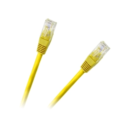 Patchcord kabel UTP 8c wtyk-wtyk 0,5m CCA żółty  cat.6e