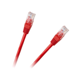 Patchcord kabel UTP 8c wtyk-wtyk 1.0m CCA czerwony