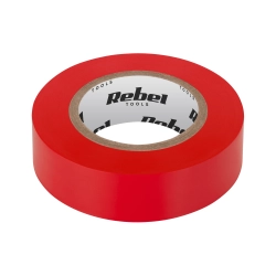Taśma izolacyjna klejąca REBEL (0,13 mm x 19 mm x 10 yd) czerwona