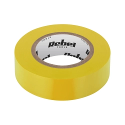Taśma izolacyjna klejąca REBEL (0,13 mm x 19 mm x 20 yd) żółta