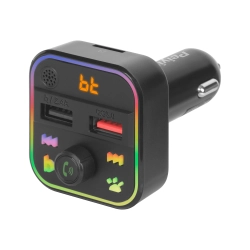 Transmiter samochodowy FM z funkcja bluetooth (2x USB)