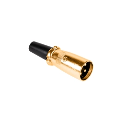 Wtyk mikrofonowy męski GOLD
