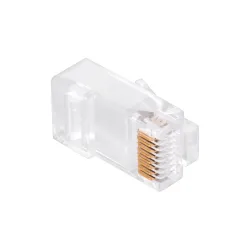 Wtyk telefon.  RJ45  8P 8C(drut)przelotowy CAT.6E