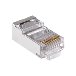 Wtyk telefon.  RJ45  8P 8C(drut)przelotowy CAT.6E ekranowany