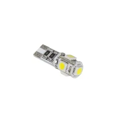 Żarówka samochodowa LED T10 (Canbus) - 5x SMD5050, biała