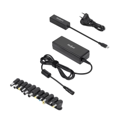 Zasilacz uniwersalny Rebel 12 końcówek 90 W 15-20 V automatyczny z funkcją Power Delivery Zasilacz uniwersalny Rebel 12 końcówek 90 W 15-20 V automatyczny z funkcją Power Delivery